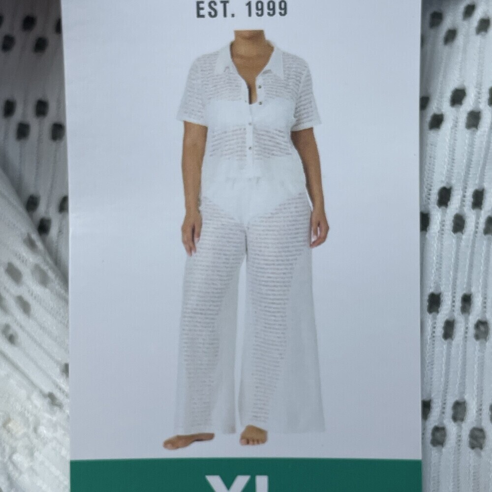 Hurley Women's XL Cover-Up White Polyester H0527
